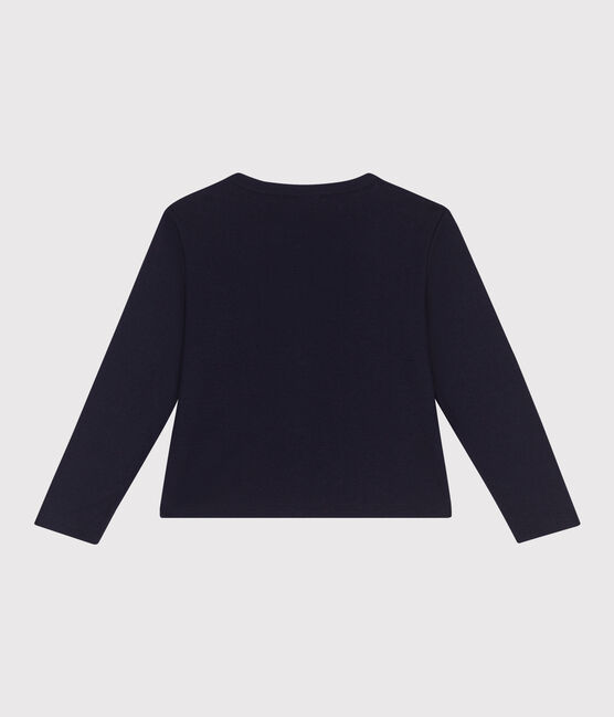 Kinder-Cardigan aus einfarbiger Baumwolle blau SMOKING