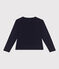 Kinder-Cardigan aus einfarbiger Baumwolle blau SMOKING