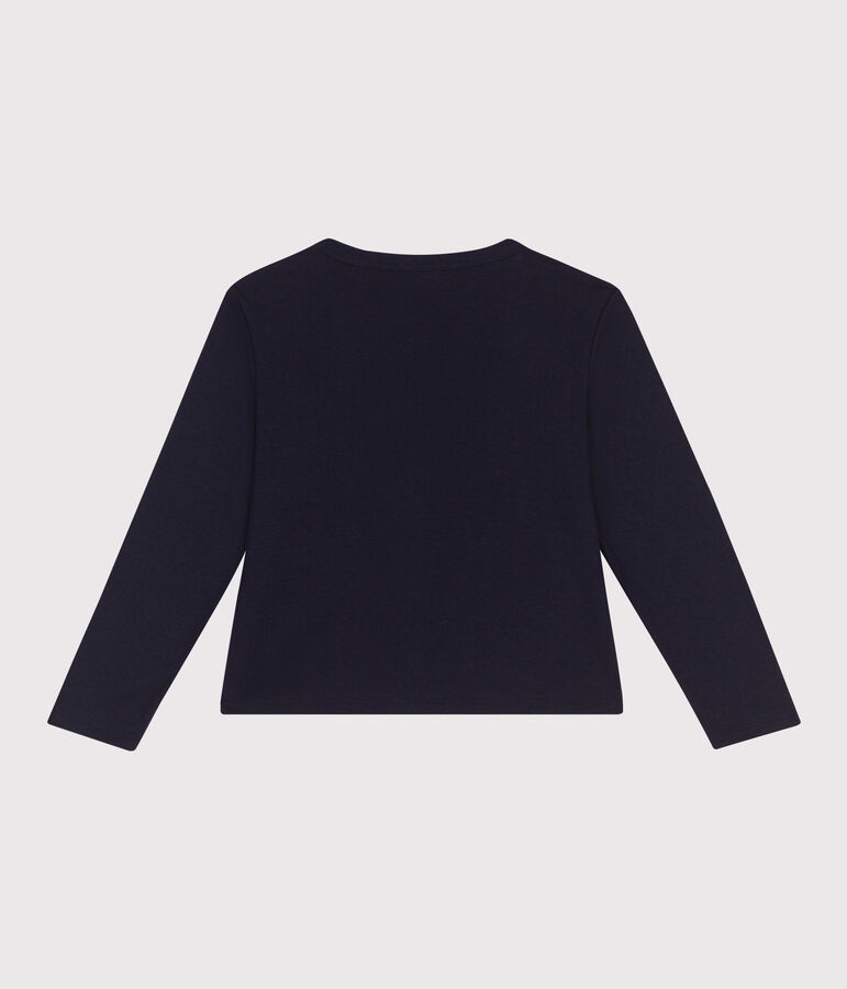 Kinder-Cardigan aus einfarbiger Baumwolle blau