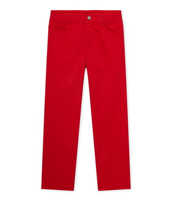 Jungen-Hose aus Gabardine rot FROUFROU
