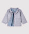 Baby-Festtagsjacke aus Sergestoff für Jungen grau CONCRETE/weiss MARSHMALLOW