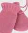Einfache, gestrickte Babyf&auml;ustlinge mit Fleecefutter rosa