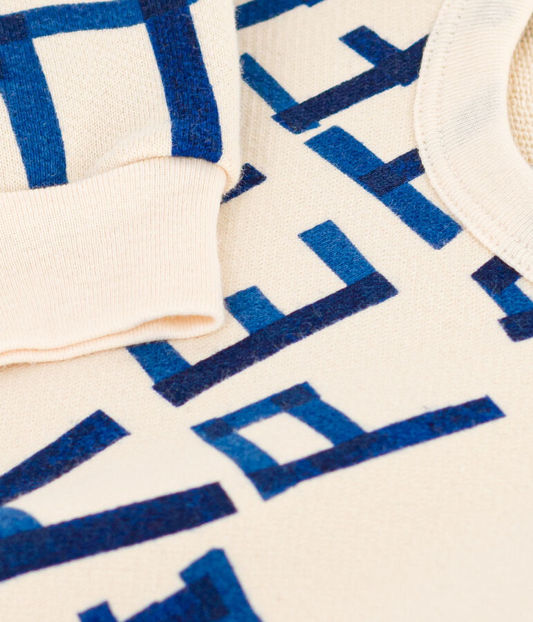 Baby-Sweatshirt aus bedrucktem Molton naturfarben/vielfarbig