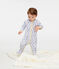 Baby-Strampler aus Rippstrick für Jungen grau POUSSIERE/weiss MULTICO