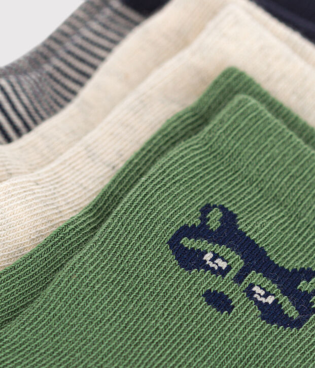 3er-Set Baby-Socken aus Baumwolle mit Waschb&auml;ren vielfarbig