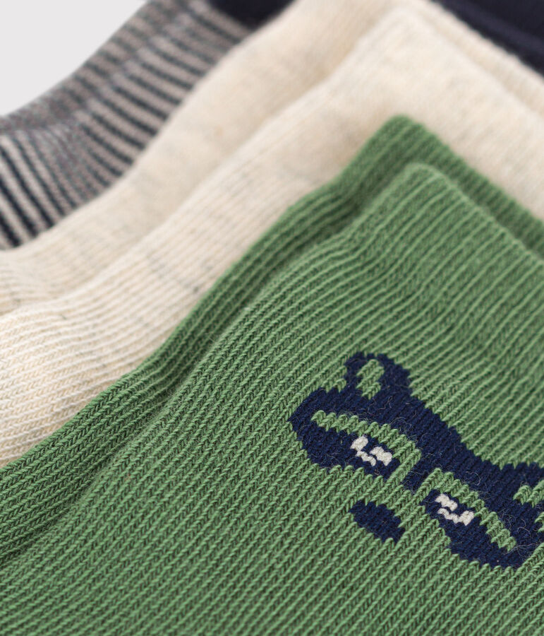 3er-Set Baby-Socken aus Baumwolle mit Waschb&auml;ren vielfarbig