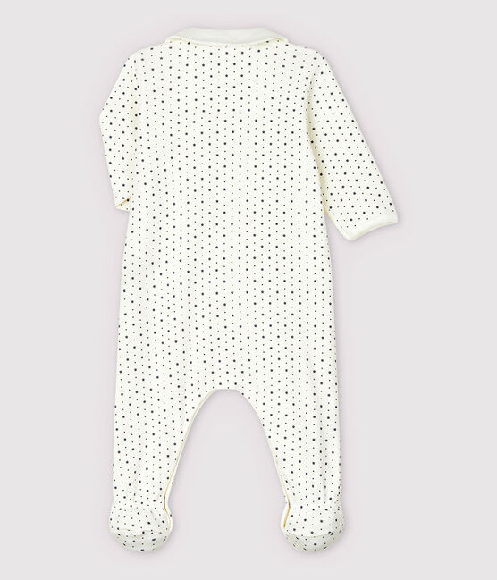 Baby-Strampler aus Bio-Baumwolle mit Kragen und Sternen-Print für Mädchen weiss MARSHMALLOW/grau TEMPETE