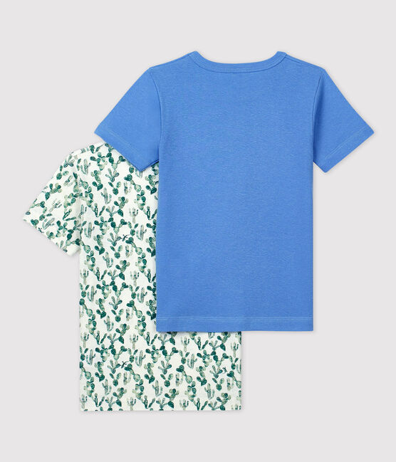 2er-Set kurzärmelige T-Shirts aus Baumwolle und Leinen mit Kaktus-Motiv für Jungen variante 1