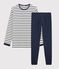 Geschenkset Pyjama und gestreifte Boxershorts aus Baumwolle variante 1