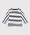 Baby-Streifenshirt aus dickem Jersey weiss MARSHMALLOW/blau SMOKING