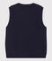 Baby-Pullover aus Wolle und Baumwolle. blau SMOKING