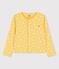 Gemusterter Cardigan aus Baumwolle für Mädchen gelb ORGE/weiss MARSHMALLOW