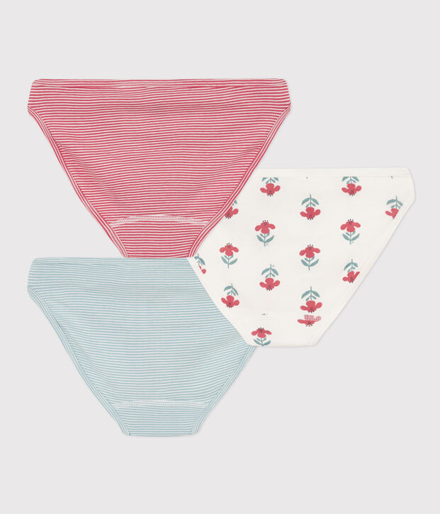 3er-Set Slips aus Baumwolle mit Tulpenmotiv f&uuml;r Damen vielfarbig