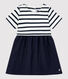 Bio-Babykleid aus Musselin und dichtem Jersey
