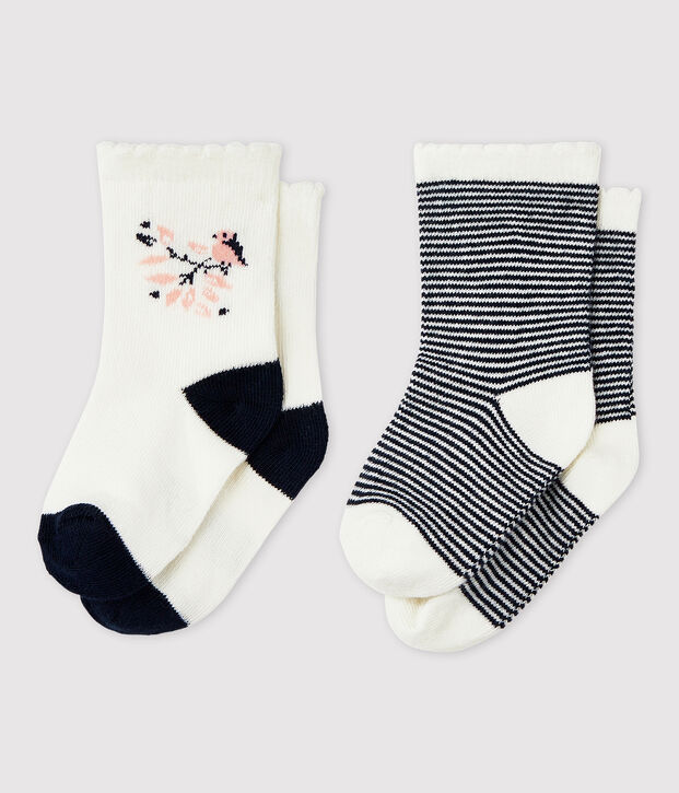 2er-Set Babysocken mit Motiv f&uuml;r M&auml;dchen vielfarbig