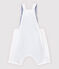 Kurze Baby-Latzhose aus Sergestoff für Jungen weiss ECUME
