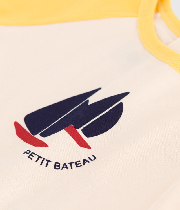 Kurz&auml;rmeliges Baby-T-Shirt aus Baumwolle im Colorblock gelb/gelb