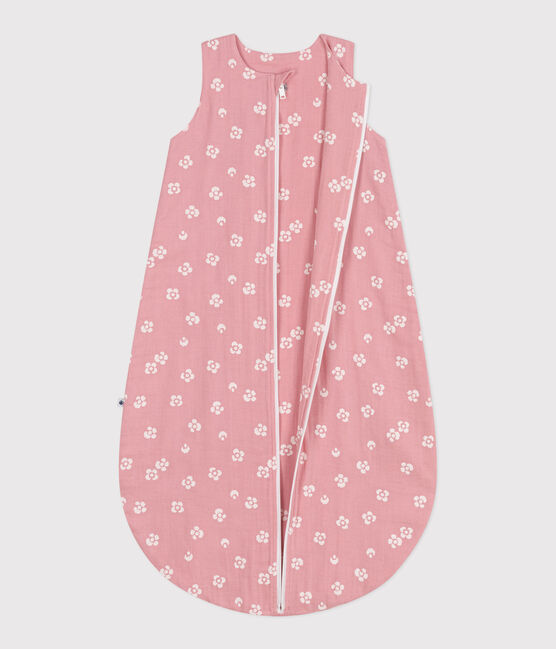Babyschlafsack aus Baumwolle mit Blumenmotiv TOG-Wert 1 rosa CHARME/weiss MARSHMALLOW