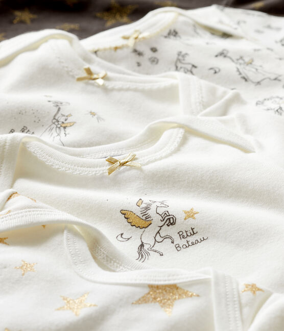 Set mit 5 langärmligen Baby-Bodys für Mädchen variante 1
