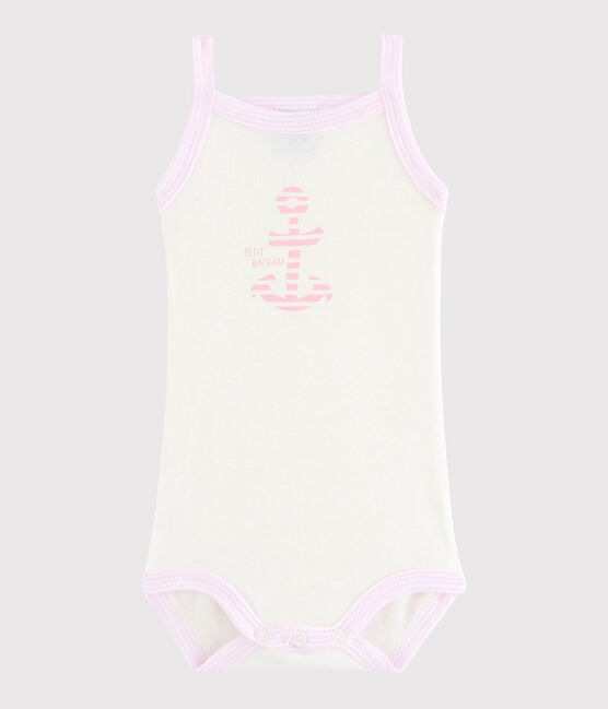 Baby-Trägerbody Mädchen weiss MARSHMALLOW