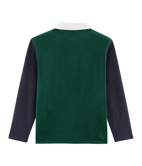Rugby-Poloshirt für Jungen grün SOUSBOIS/blau SMOKING
