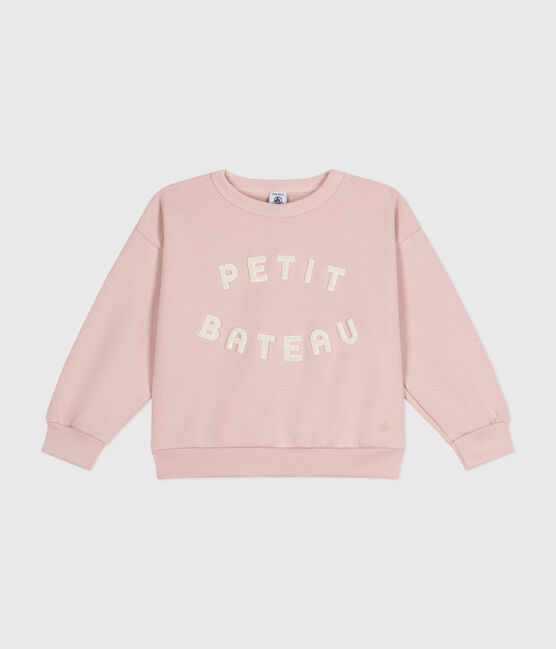 Kinder-Sweatshirt aus Molton für Mädchen rosa SALINE