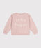 Kinder-Sweatshirt aus Molton für Mädchen rosa SALINE