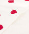 Baby-Badetuch aus Baumwolle mit Herzmotiv weiss MARSHMALLOW/rot TERKUIT