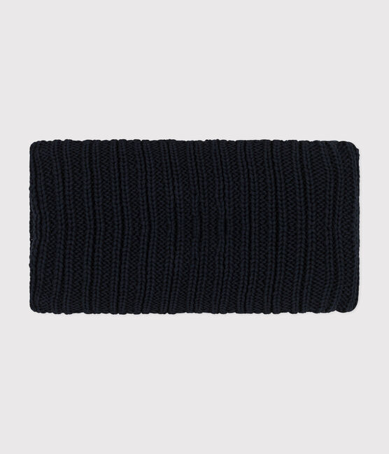 Baby-Schlauchschal aus Strick mit Fleece-Futter blau SMOKING