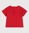 Kurzärmeliges Baby-T-Shirt aus einfarbiger Baumwolle rot AURORA