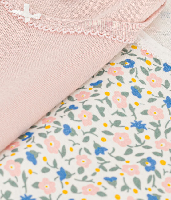 2er-Set kurzärmelige T-Shirts aus Baumwolle mit Blumenmotiv für Mädchen variante 1