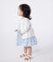 Baby-Cardigan aus Baumwolle mit Zierstrick weiss MARSHMALLOW