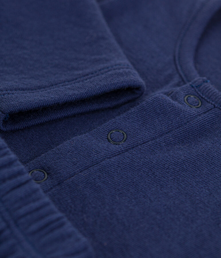 Zweiteiliges Baby-Set aus Bio-Doppeljersey blau CHALOUPE