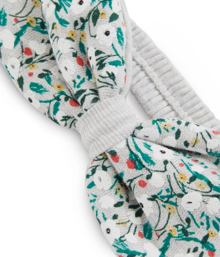 Baby-Haarband f&uuml;r M&auml;dchen grau BELUGA/weiss MULTICO