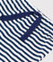 Baby-Shorts aus gestreiftem geflammtem Jersey blau MEDIEVAL/weiss MARSHMALLOW