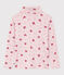 Kinder-Rollkragenshirt aus bedruckter Baumwolle  rosa JOLI/weiss MULTICO