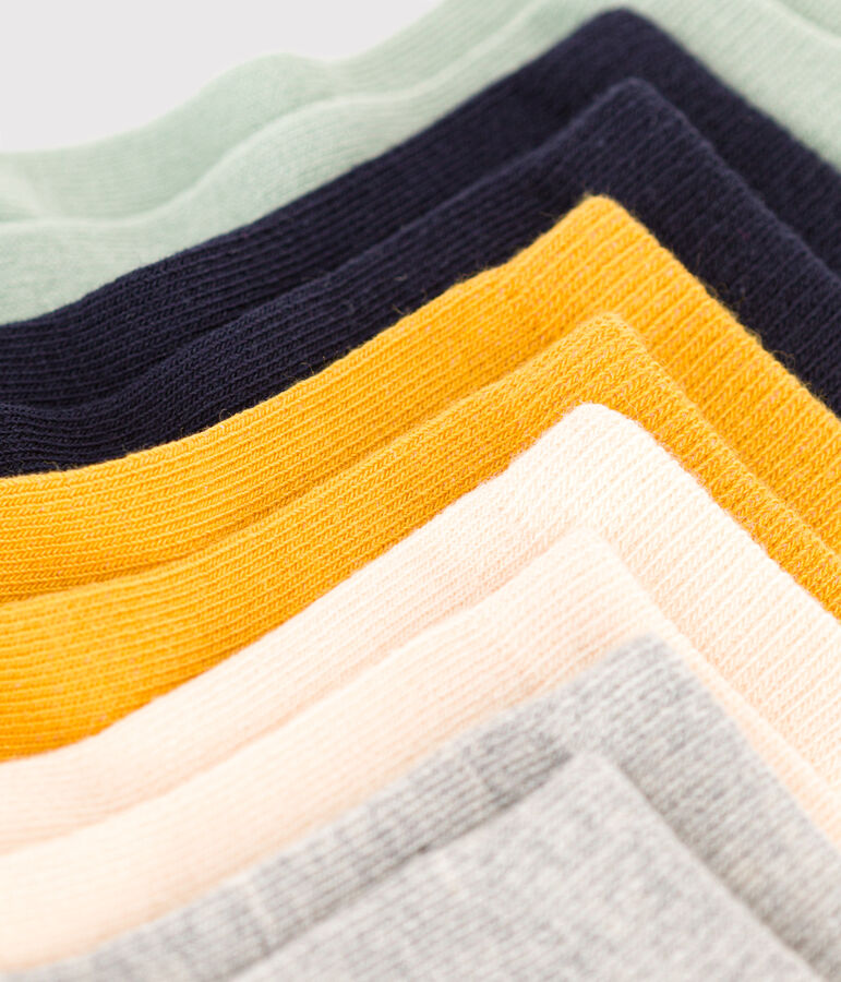 5 Paar unifarbene Babysocken aus Baumwolle vielfarbig