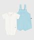Newborn-Set Latzhose und Strampler aus Baumwolle