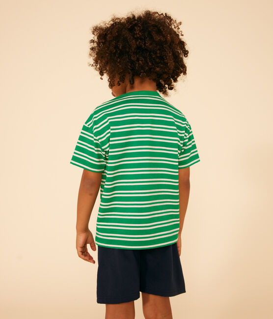Gestreiftes Jungen-T-Shirt aus Jerseystoff PRADO/ AVALANCHE