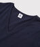 Damen-T-Shirt aus Baumwolle mit V-Ausschnitt blau SMOKING