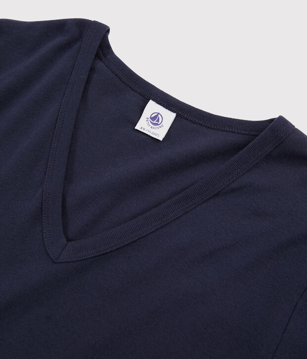 Damen-T-Shirt aus Baumwolle mit V-Ausschnitt SMOKING