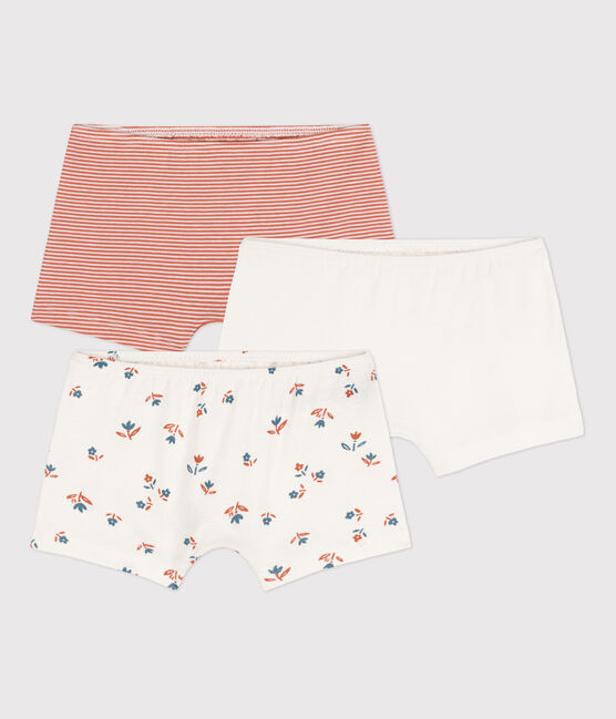 3er-Set Shortys aus Baumwolle mit Blumenmotiv für Mädchen variante 1