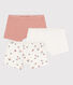 3er-Set Shortys aus Baumwolle mit Blumenmotiv für Mädchen