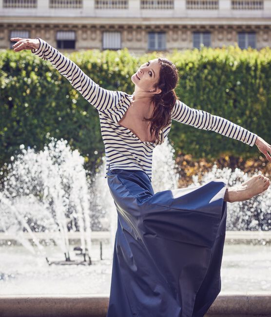 Damenrock Petit bateau x Marie-Agnès Gillot blau SMOKING