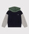 Kinder-Sweatshirt mit Kapuze aus Molton für Jungen blau SMOKING/weiss MULTICO