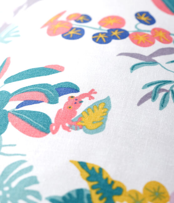 Kissen mit Jungle-Print aus Popeline weiss MARSHMALLOW/weiss MULTICO