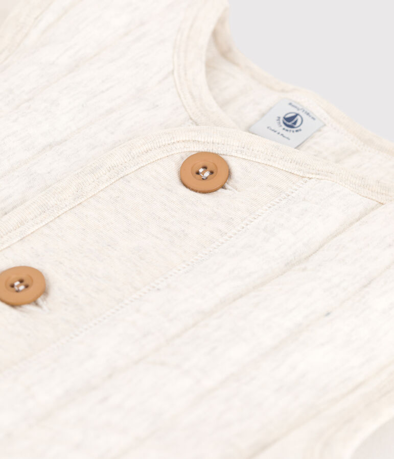 Kinder-Weste aus Doppeljersey beige