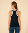 Damen-Tanktop aus Baumwoll-Frottee blau SMOKING