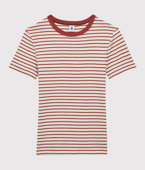 T-Shirt L’ICONIQUE mit rundem Ausschnitt aus Bio-Baumwolle für Damen beige MONTELIMAR/ OMBRIE