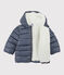 Gesteppter Baby-Anorak blau SMOKING/weiss MARSHMALLOW